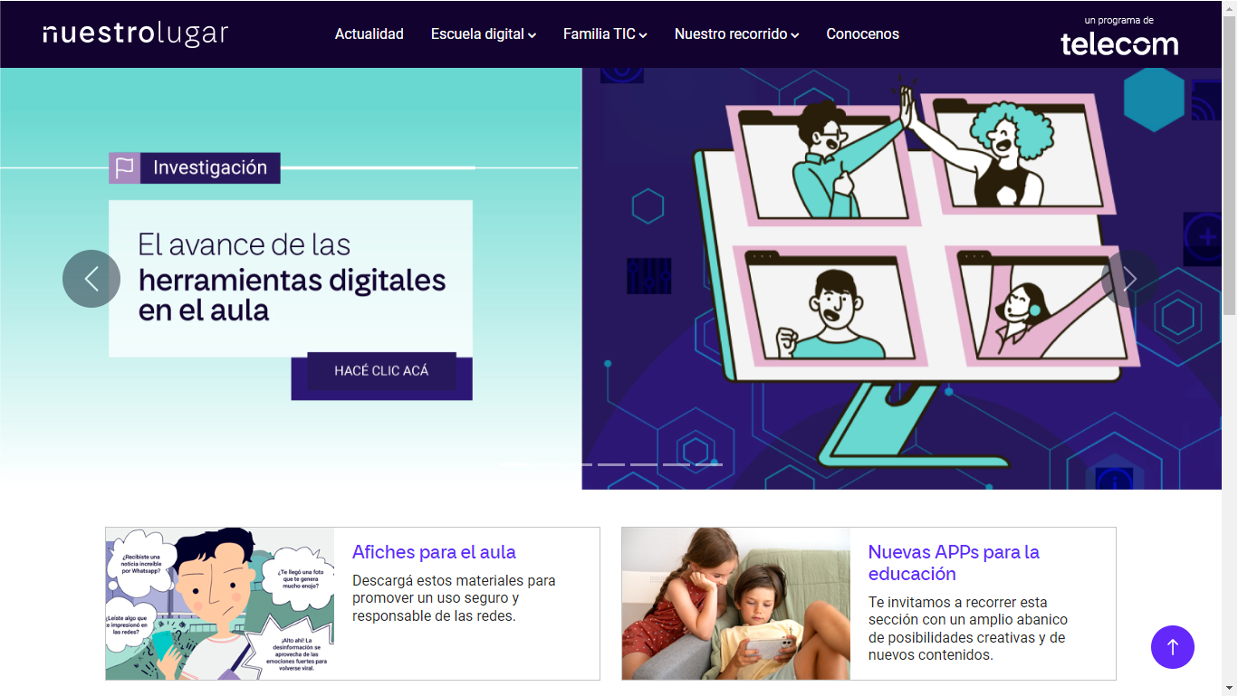 DIXER | Diseño web | Nuestro Lugar Telecom